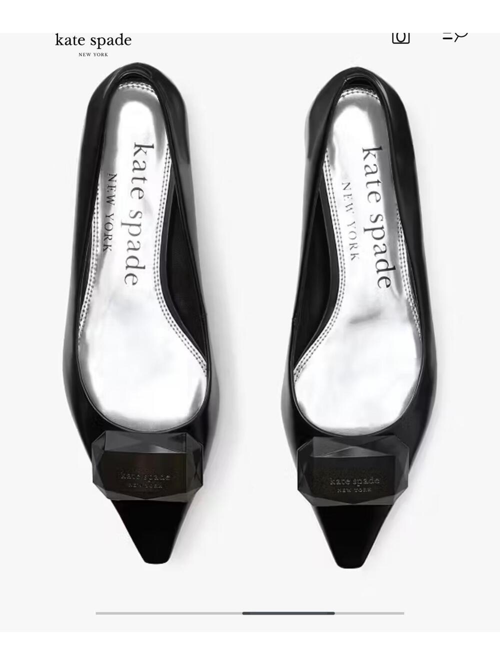 Kate Spade Bijou Black Flats New NWT NIB shoes 7